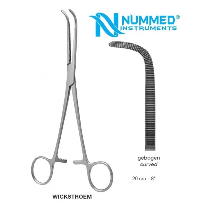 Wickstroem Forceps, Curved, 20 cm Wickstroem Forceps, Curved, 20 cm